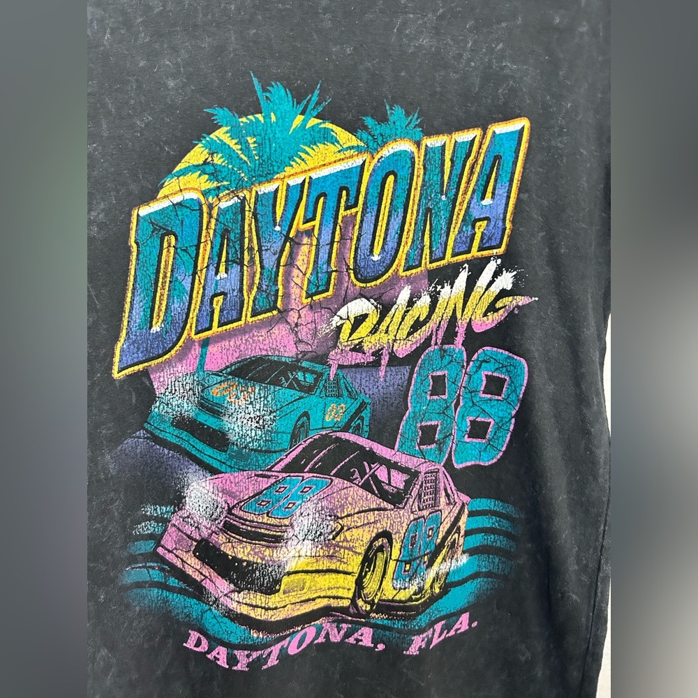 Vintage Thrift Shop Exchange Daytona NASCAR Racing 88 T-shirt Black Wash Men S - Picture 2 of 4